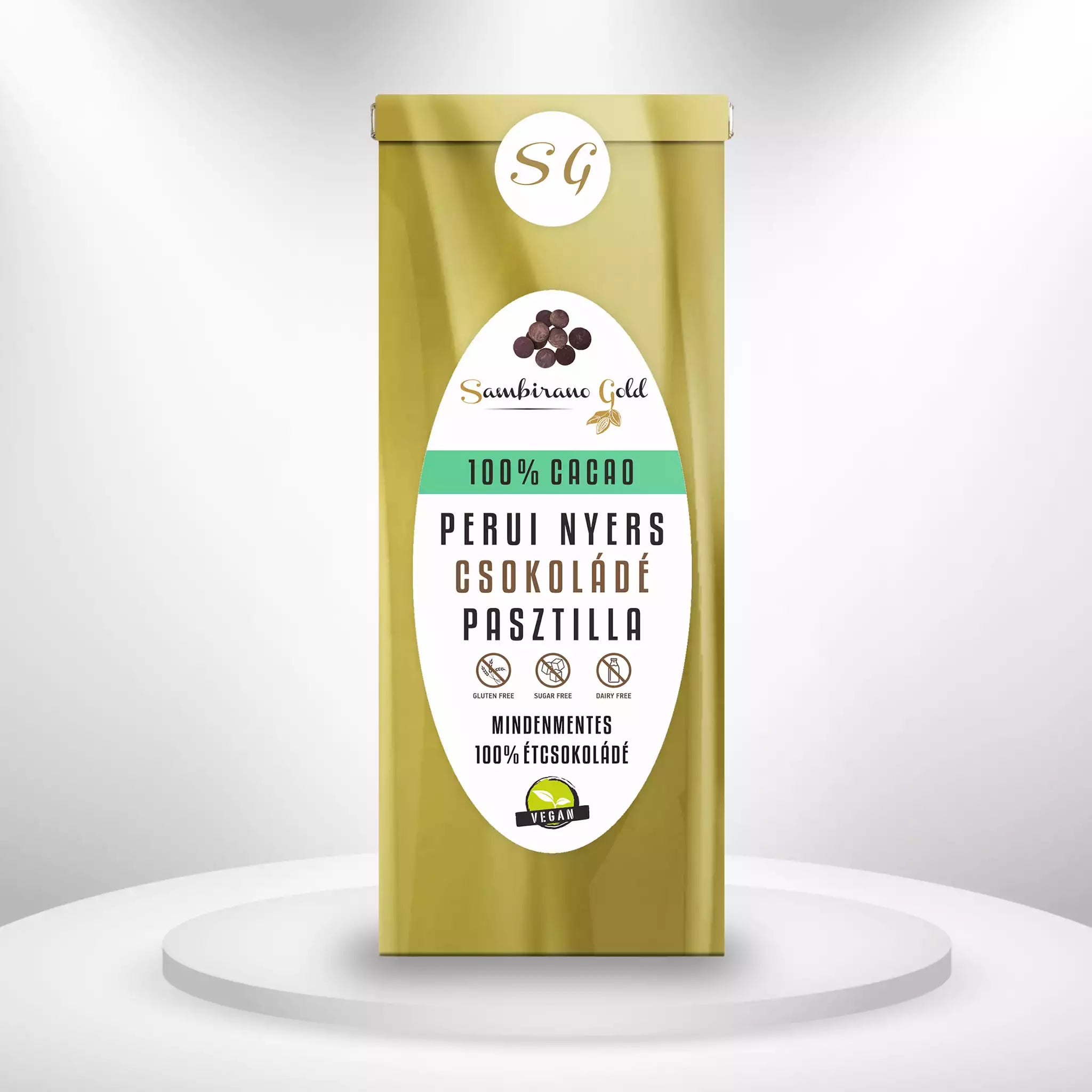 Sambirano Gold - Perui nyers csokoládé pasztilla 
