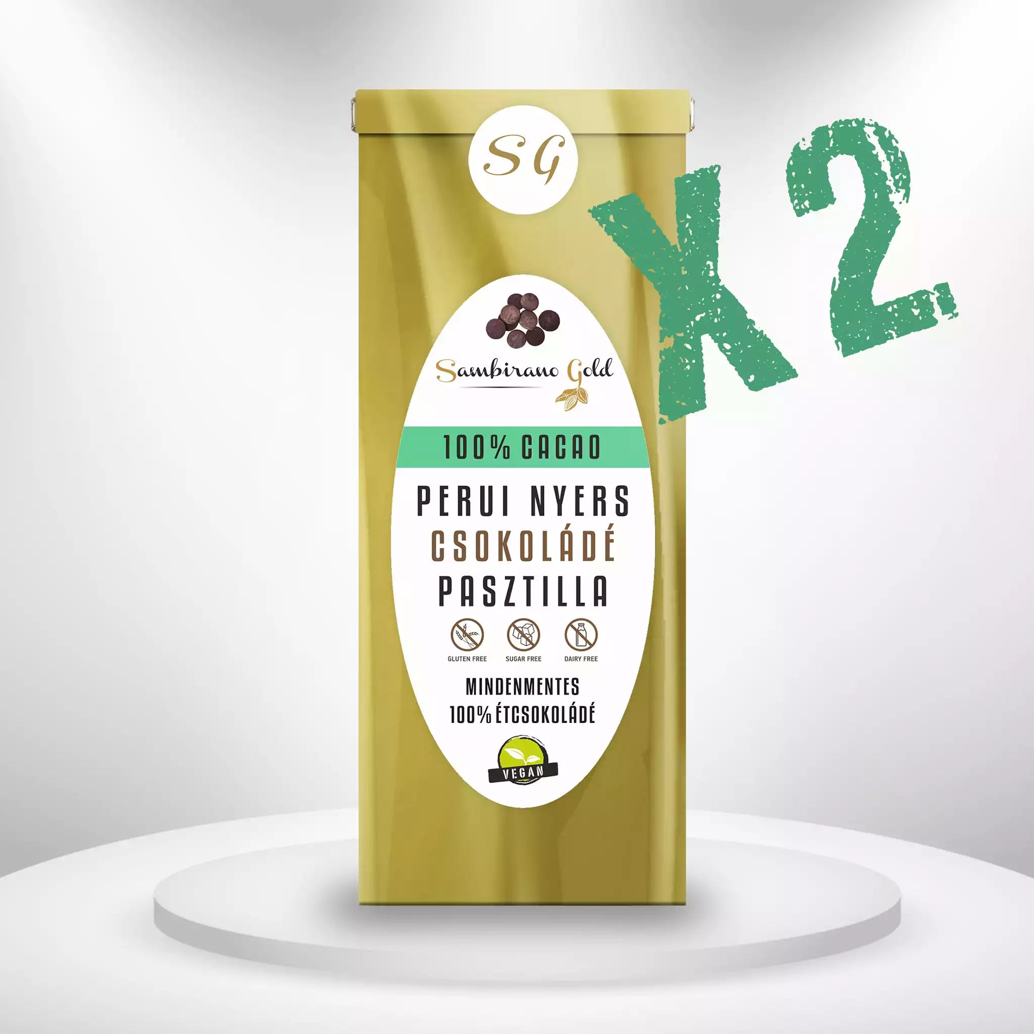 Sambirano Gold - Perui nyers csokoládé pasztilla 